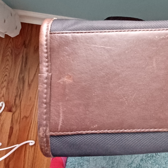 Brighton Black Nylon & Faux Brown Croc Embossed Handbag - Picture 12 of 12